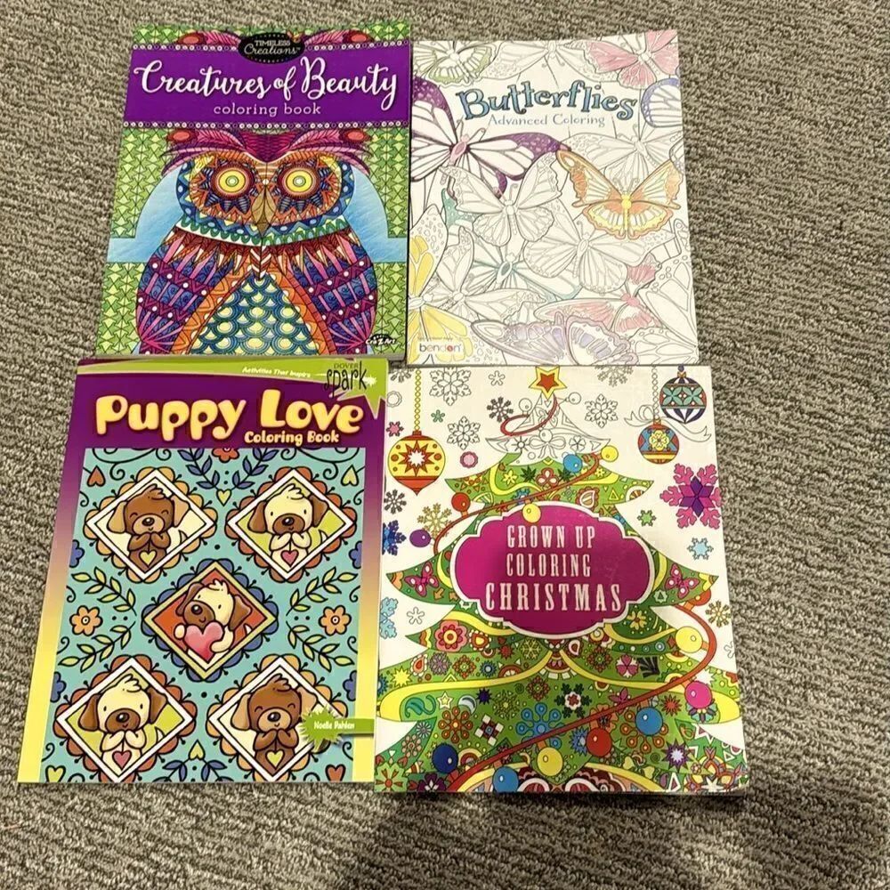 4 Adult coloring books